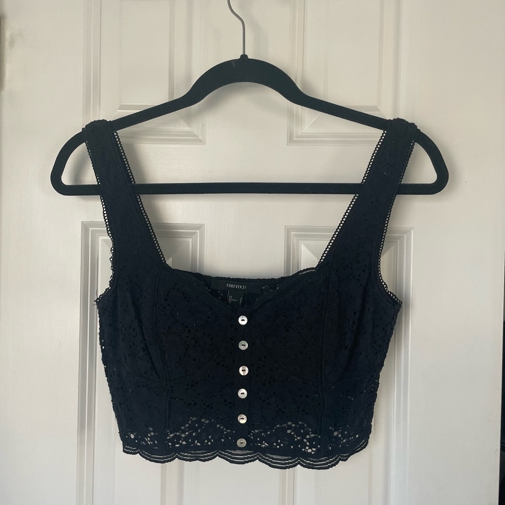 Forever 21 Black Lace Tank